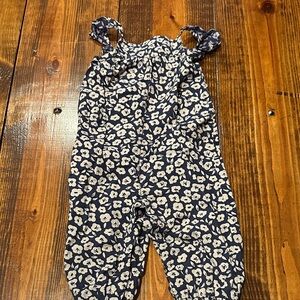 Hatley Navy and White Floral Jumpsuit